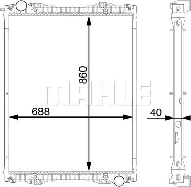 MAHLE CR 1175 000S - Радиатор, охлаждане на двигателя vvparts.bg