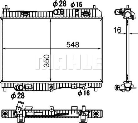 MAHLE CR 1896 000S - Радиатор, охлаждане на двигателя vvparts.bg