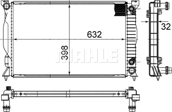 MAHLE CR 1898 000S - Радиатор, охлаждане на двигателя vvparts.bg