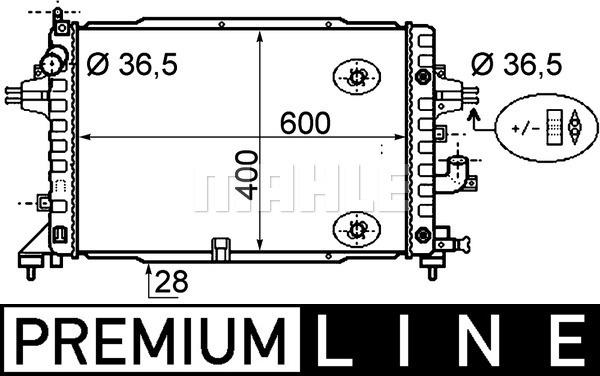 MAHLE CR 1858 000P - Радиатор, охлаждане на двигателя vvparts.bg