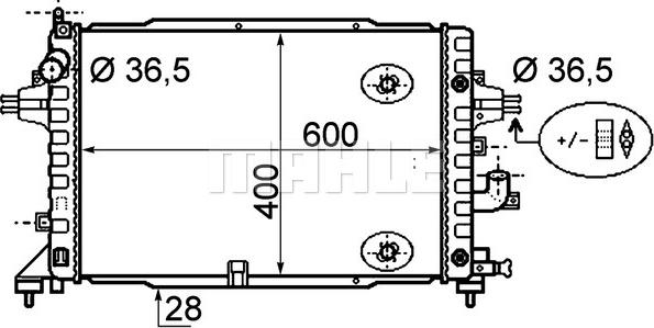 MAHLE CR 1858 000P - Радиатор, охлаждане на двигателя vvparts.bg