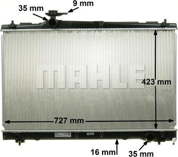 MAHLE CR 1866 000S - Радиатор, охлаждане на двигателя vvparts.bg