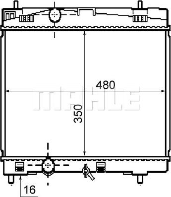 MAHLE CR 1860 000S - Радиатор, охлаждане на двигателя vvparts.bg