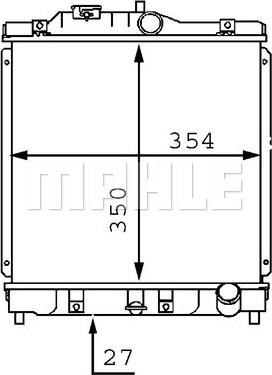 MAHLE CR 186 000S - Радиатор, охлаждане на двигателя vvparts.bg