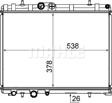 MAHLE CR 1863 000S - Радиатор, охлаждане на двигателя vvparts.bg