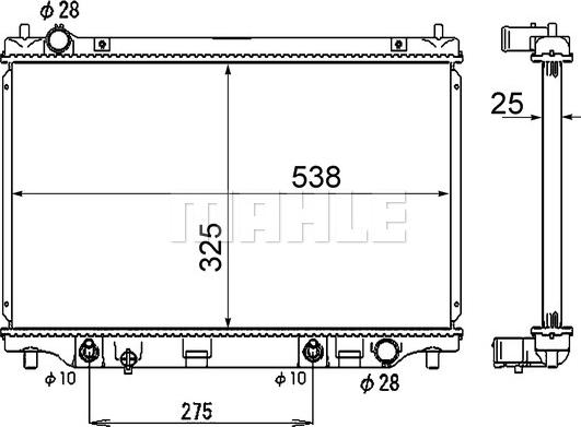 MAHLE CR 1884 000S - Радиатор, охлаждане на двигателя vvparts.bg