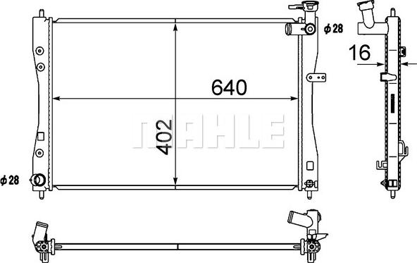 MAHLE CR 1879 000S - Радиатор, охлаждане на двигателя vvparts.bg