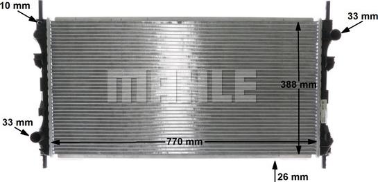 MAHLE CR 1346 000S - Радиатор, охлаждане на двигателя vvparts.bg