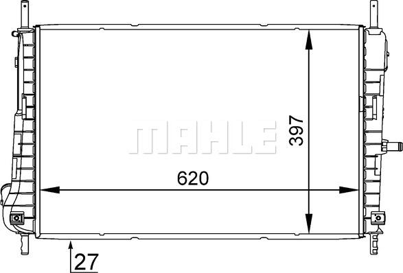 MAHLE CR 1347 000S - Радиатор, охлаждане на двигателя vvparts.bg