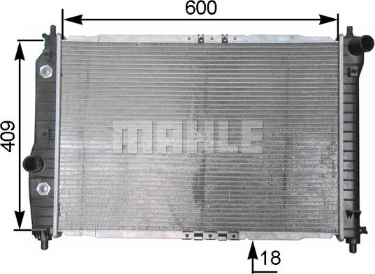 MAHLE CR 131 000S - Радиатор, охлаждане на двигателя vvparts.bg