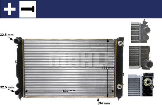 MAHLE CR 132 000S - Радиатор, охлаждане на двигателя vvparts.bg