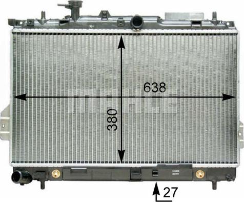 MAHLE CR 1293 000P - Радиатор, охлаждане на двигателя vvparts.bg