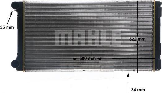 MAHLE CR 125 000S - Радиатор, охлаждане на двигателя vvparts.bg