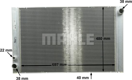 MAHLE CR 1204 000P - Радиатор, охлаждане на двигателя vvparts.bg