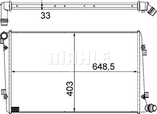 MAHLE CR 1203 000S - Радиатор, охлаждане на двигателя vvparts.bg