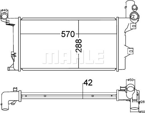 MAHLE CR 1218 000P - Радиатор, охлаждане на двигателя vvparts.bg