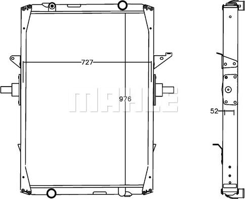 MAHLE CR 1222 000P - Радиатор, охлаждане на двигателя vvparts.bg