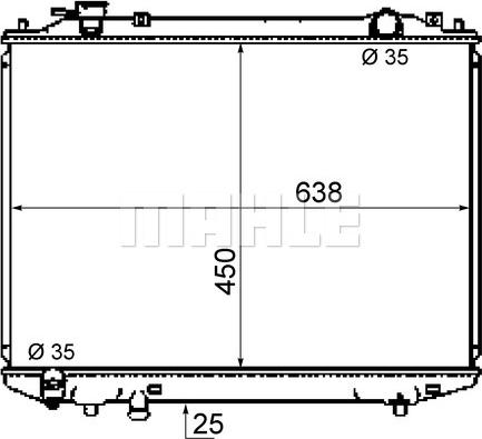 MAHLE CR 1746 000S - Радиатор, охлаждане на двигателя vvparts.bg