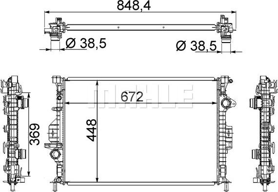 MAHLE CR 1748 000S - Радиатор, охлаждане на двигателя vvparts.bg