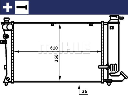 MAHLE CR 170 000S - Радиатор, охлаждане на двигателя vvparts.bg