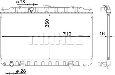 MAHLE CR 1702 000S - Радиатор, охлаждане на двигателя vvparts.bg