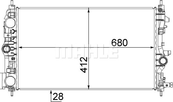 MAHLE CR 1782 000S - Радиатор, охлаждане на двигателя vvparts.bg