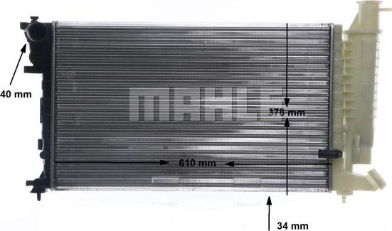 MAHLE CR 172 000S - Радиатор, охлаждане на двигателя vvparts.bg