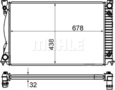 MAHLE CR 842 000S - Радиатор, охлаждане на двигателя vvparts.bg