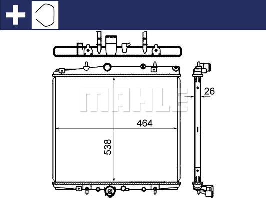 MAHLE CR 851 000S - Радиатор, охлаждане на двигателя vvparts.bg