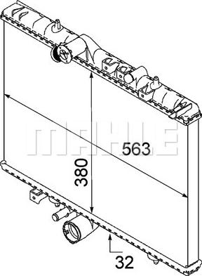 MAHLE CR 884 000P - Радиатор, охлаждане на двигателя vvparts.bg