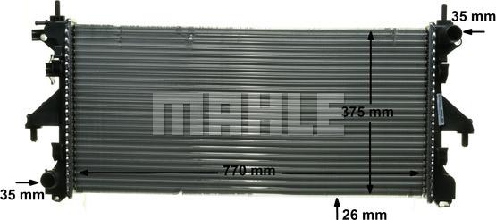 MAHLE CR 885 000P - Радиатор, охлаждане на двигателя vvparts.bg