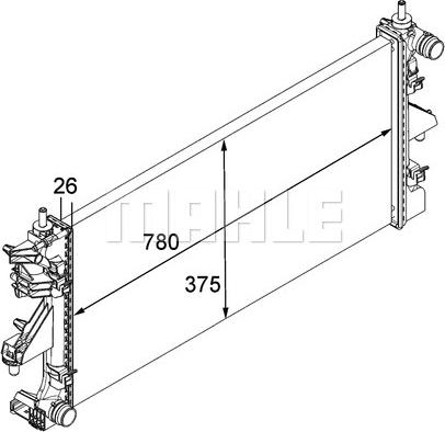 MAHLE CR 880 000P - Радиатор, охлаждане на двигателя vvparts.bg