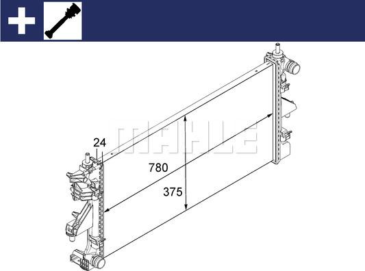 MAHLE CR 881 000S - Радиатор, охлаждане на двигателя vvparts.bg