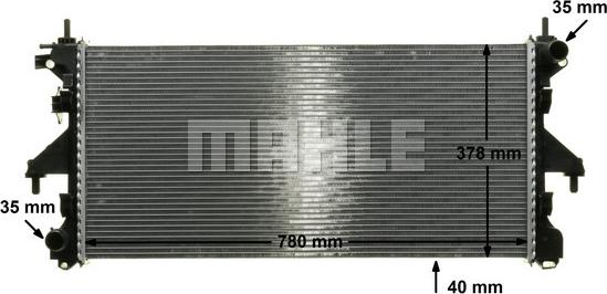 MAHLE CR 887 000P - Радиатор, охлаждане на двигателя vvparts.bg