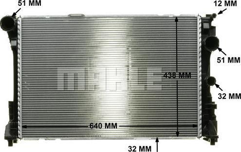 MAHLE CR 83 000P - Радиатор, охлаждане на двигателя vvparts.bg