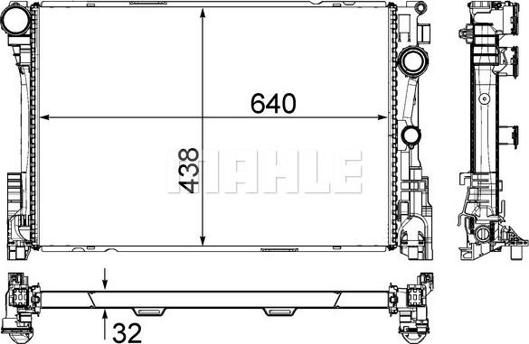 MAHLE CR 83 000P - Радиатор, охлаждане на двигателя vvparts.bg