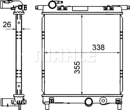 MAHLE CR 831 000S - Радиатор, охлаждане на двигателя vvparts.bg