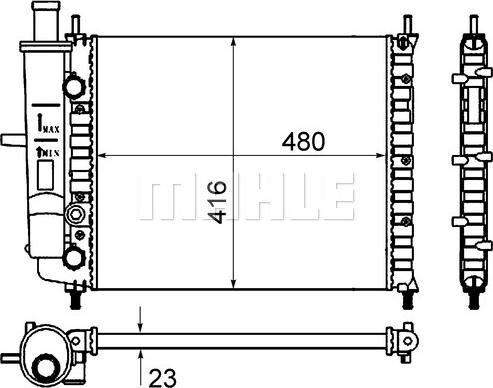 MAHLE CR 838 000S - Радиатор, охлаждане на двигателя vvparts.bg