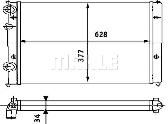 MAHLE CR 394 000S - Радиатор, охлаждане на двигателя vvparts.bg