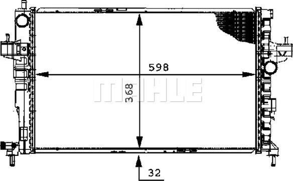 MAHLE CR 391 000P - Радиатор, охлаждане на двигателя vvparts.bg