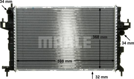 MAHLE CR 391 000P - Радиатор, охлаждане на двигателя vvparts.bg