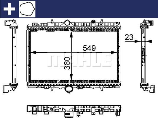 MAHLE CR 392 000S - Радиатор, охлаждане на двигателя vvparts.bg