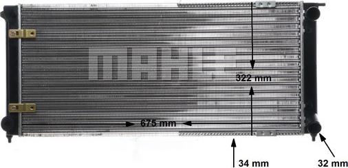 MAHLE CR 341 000S - Радиатор, охлаждане на двигателя vvparts.bg