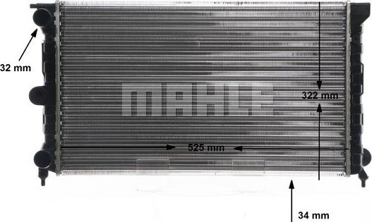 MAHLE CR 350 000S - Радиатор, охлаждане на двигателя vvparts.bg