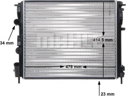 MAHLE CR 35 000S - Радиатор, охлаждане на двигателя vvparts.bg