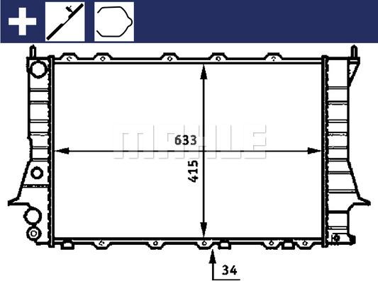 MAHLE CR 358 000S - Радиатор, охлаждане на двигателя vvparts.bg