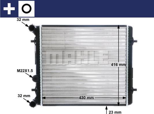 MAHLE CR 367 000S - Радиатор, охлаждане на двигателя vvparts.bg