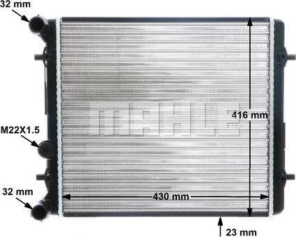 MAHLE CR 367 000S - Радиатор, охлаждане на двигателя vvparts.bg