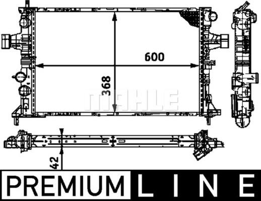 MAHLE CR 319 000P - Радиатор, охлаждане на двигателя vvparts.bg