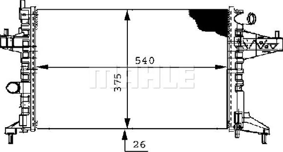 MAHLE CR 389 000S - Радиатор, охлаждане на двигателя vvparts.bg